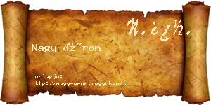 Nagy Áron névjegykártya